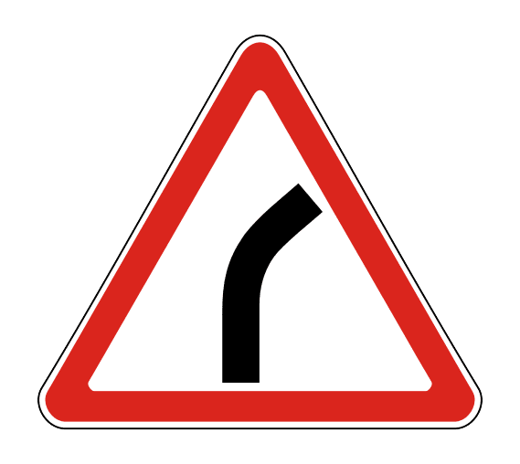 Знак 1.11.1 «Опасный поворот»
