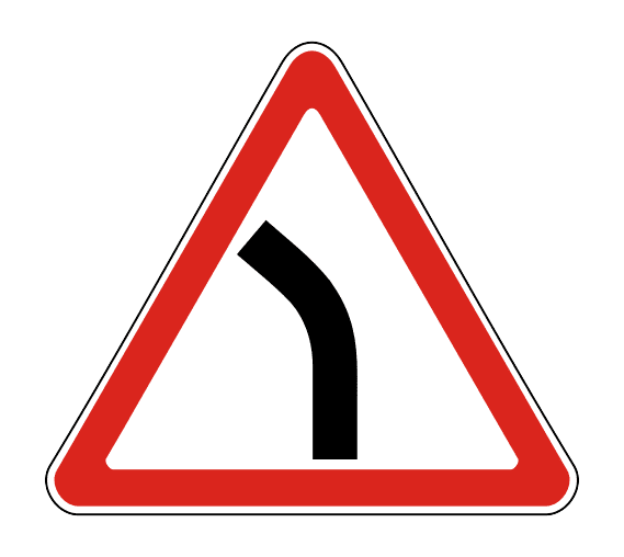 Знак 1.11.2 «Опасный поворот»