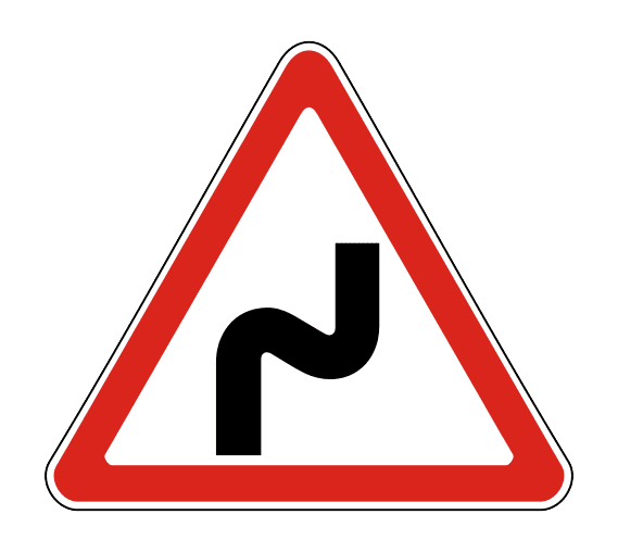 Знак 1.12.1 «Опасные повороты»