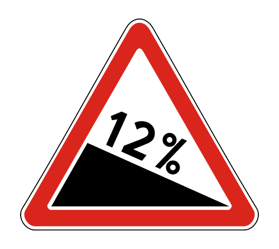 Знак 1.13 «Крутой спуск»