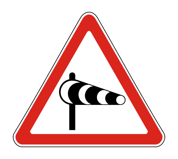 Знак 1.29 «Боковой ветер»