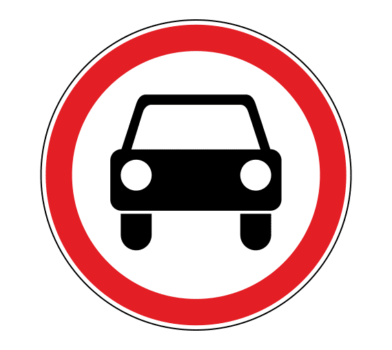 Знак 3.3 «Движение механических транспортных средств запрещено»