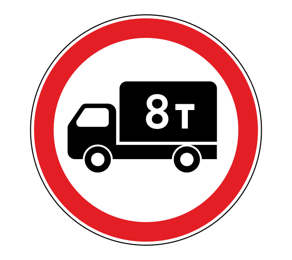 Знак 3.4 «Движение грузовых автомобилей запрещено»