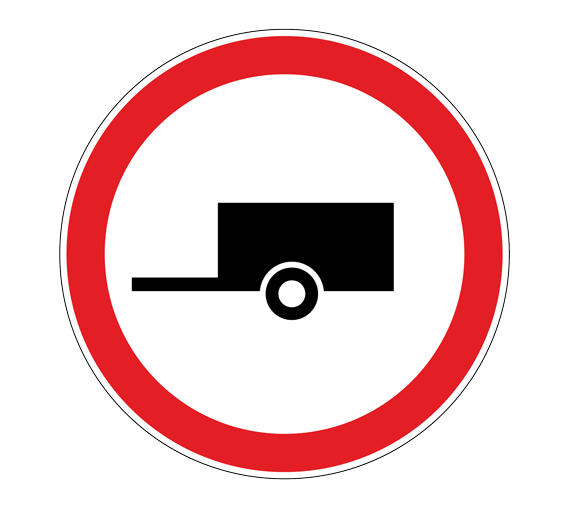  Знак 3.7 «Движение с прицепом запрещено»