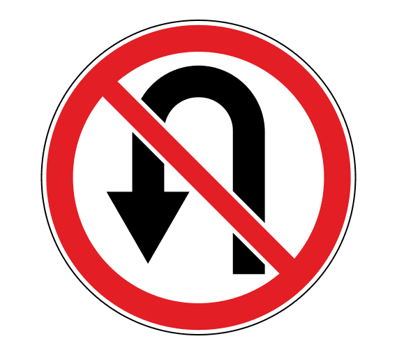 Знак 3.19 «Разворот запрещен»