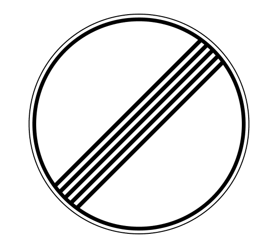 Знак 3.31 «Конец всех ограничений»