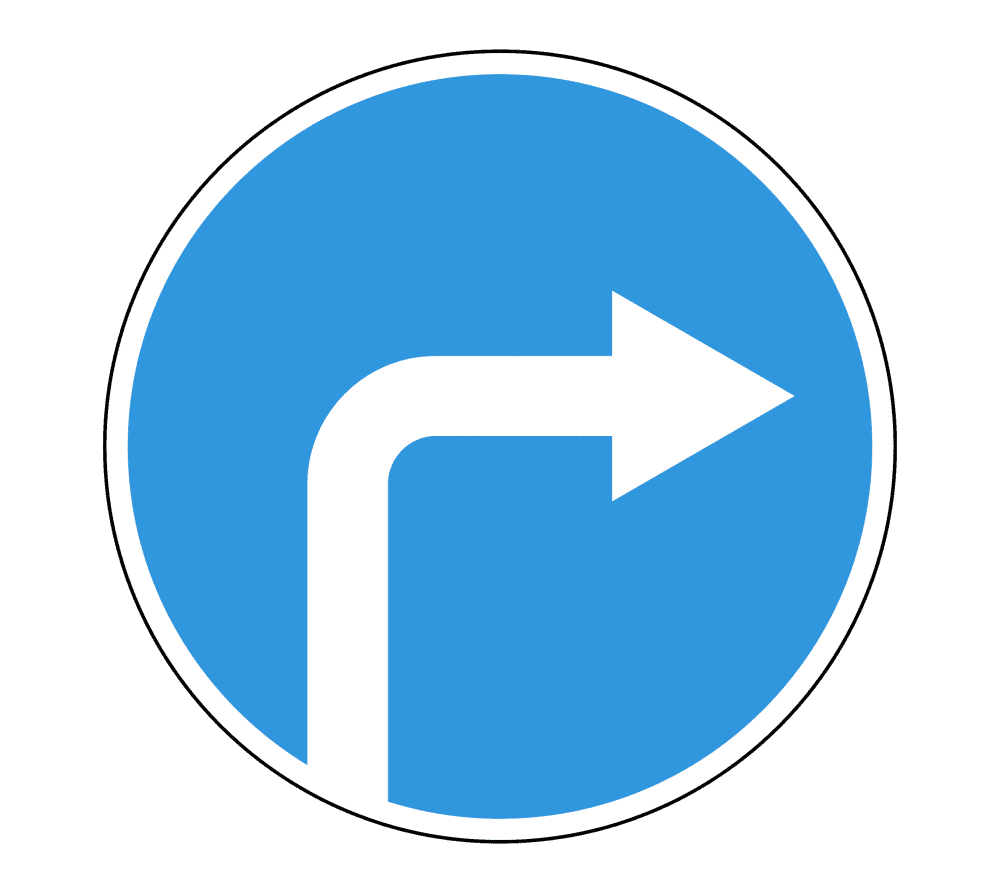 Знак 4.1.2 «Движение направо»