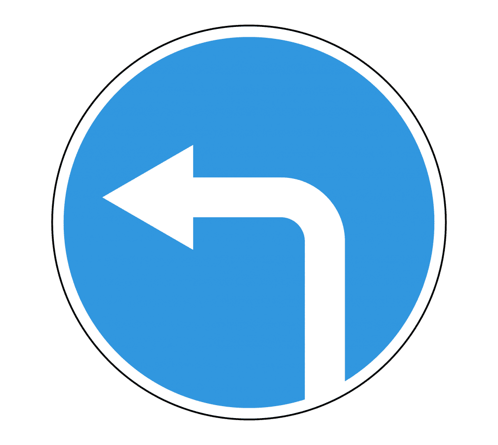 Знак 4.1.3 «Движение налево»